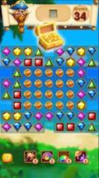 Pirate Jewels Treasure: Hunter Pop Match 3 Puzzle游戏截图1