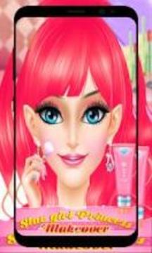 Pink Princess Mackeup Salon : Star Girl Makeover游戏截图5