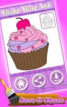 My Sweet Cupcake Saloon Coloring Book Pages游戏截图2