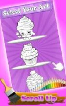 My Sweet Cupcake Saloon Coloring Book Pages游戏截图1