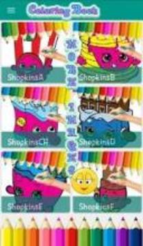 Coloring Book of Shopkins and Cake游戏截图2