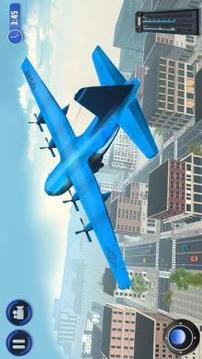 Airplane Pilot US Police Car Transporter Games游戏截图3