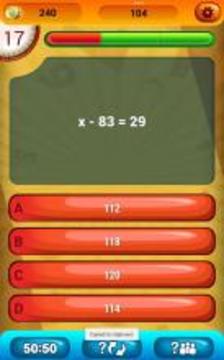 数学 2 自由 有趣 花絮 测验 游戏游戏截图4
