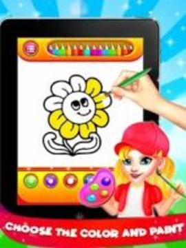 Flower Coloring Book For Kids - Drawing pad游戏截图4