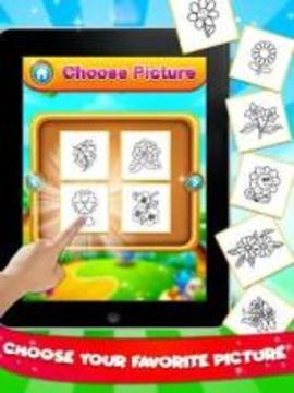 Flower Coloring Book For Kids - Drawing pad游戏截图3