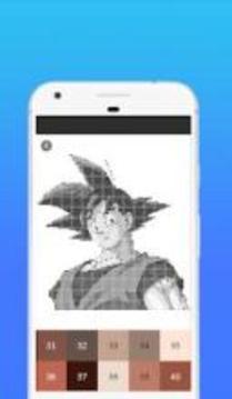 Goku Ultra Color By Number - Pixel Art游戏截图1