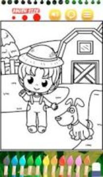 Animal coloring book - Coloring Book Farm Animal游戏截图2