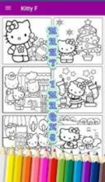 Kitty Cat Coloring pages cute游戏截图1