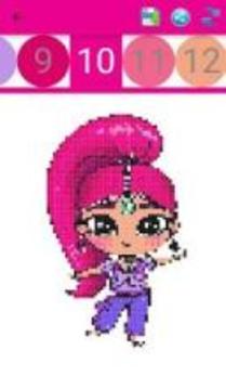 Princesses and Dolls color by number-Lol Pixel Art游戏截图2