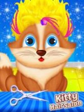 Kitty Hair Beauty Salon - Animal Fun Games游戏截图3