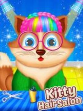 Kitty Hair Beauty Salon - Animal Fun Games游戏截图1