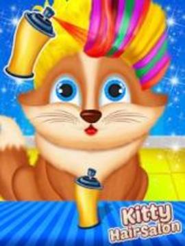 Kitty Hair Beauty Salon - Animal Fun Games游戏截图2