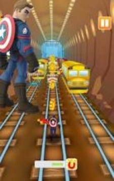 Subway Captain American Hero游戏截图1