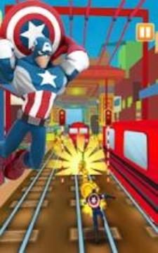 Subway Captain American Hero游戏截图3