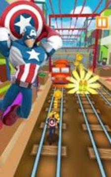 Subway Captain American Hero游戏截图5