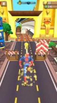 Subway Spider Rush - Amazing Super Hero Man Run游戏截图4