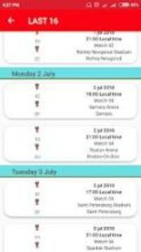 Fifa World Cup Russia 2018 Time Schedule游戏截图2