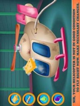 Little Helicopter Garage - Repair and Wash Game游戏截图3