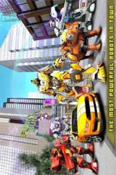 Futuristic Rhino Robot Car Transformation Game游戏截图1