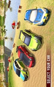 Floating Water Car Driving Simulator: Beach Racing游戏截图2