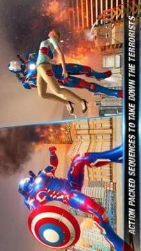 Flying Rescue Hero Captain Robot America游戏截图4