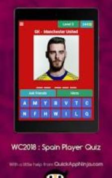 World Cup 2018 : Spain Player Quiz游戏截图1