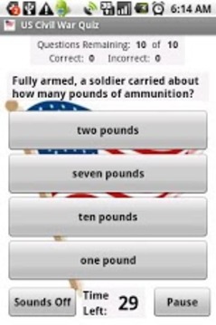 US Civil War Quiz游戏截图2