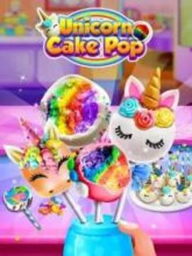 Cake Pop Unicorn Kids - Sweet Cake Dessert游戏截图1