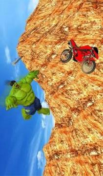Superheroes Bike Crash Rider:Downhill Stunt Racing游戏截图3