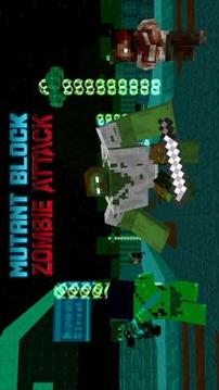 Mutant Block Zombie Attack游戏截图1