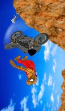 Superheroes Bike Crash Rider:Downhill Stunt Racing游戏截图5