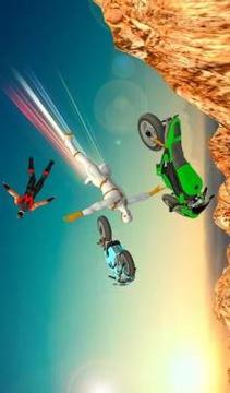 Superheroes Bike Crash Rider:Downhill Stunt Racing游戏截图1
