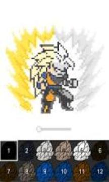 Pixel-Art DBZ Paint By Number Bakugan游戏截图3