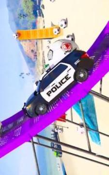 Police Car Superhero Racing Stunts Game游戏截图3