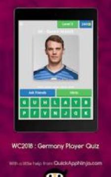 World Cup 2018 : Germany Player Quiz游戏截图1