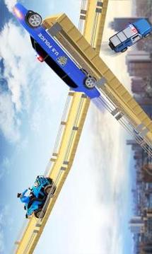 US Police Quad Bike: Mega Ramp Car Stunts Racing游戏截图3