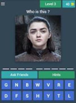 Game of Thrones Charatcers Quiz Game游戏截图4