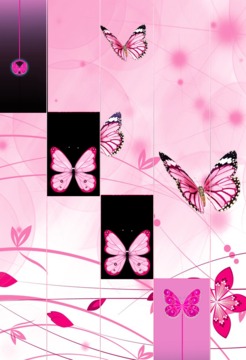 Pink Butterfly Piano Tiles 2018游戏截图3