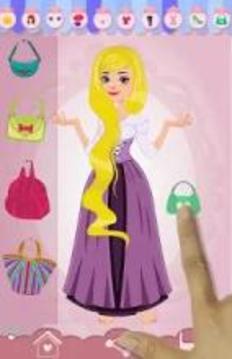 Dress Up Princess Rapunzel - Beauty Salon Games游戏截图3