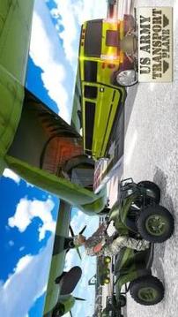 US Army ATV Quad Bike & Limo Car Plane Transporter游戏截图3