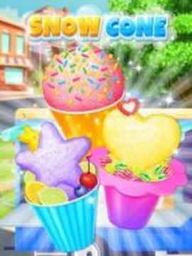 Summer Snow Cone - Icy Rainbow Food Maker游戏截图1