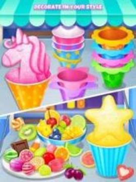 Summer Snow Cone - Icy Rainbow Food Maker游戏截图2