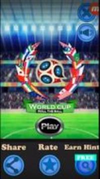 World Cup 2018 Puzzle Soccer Roll Ball游戏截图1