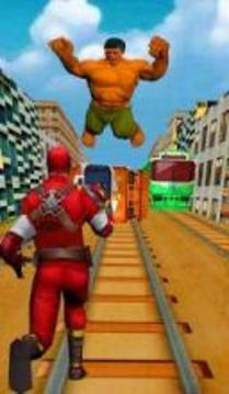 Captain Hero America the Subway Runner游戏截图4