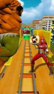 Captain Hero America the Subway Runner游戏截图3