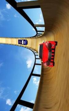US Police McQueen Car Vertical Mega Ramp Stunts游戏截图2