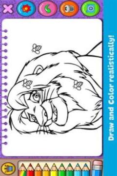 The Gallery Book Coloring for The King Lion Fans游戏截图4