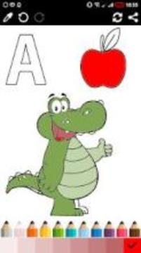 ABC Kids Coloring Book - Alphabet, Animals, Fruit游戏截图4