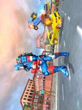 Superhero Captain Flying Robot City Rescue Mission游戏截图5