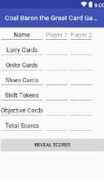 Coal Baron The Great Card Game: Scorepad游戏截图1